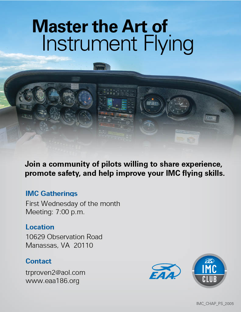 IMC Club Meeting - May 1 @ EAA 186 Chapter House